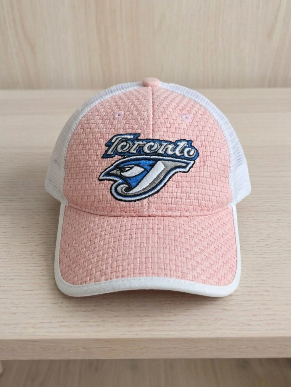 Y2K Puma MLB Toronto Blue Jays Pink Mesh Trucker Hat Snapback Puma